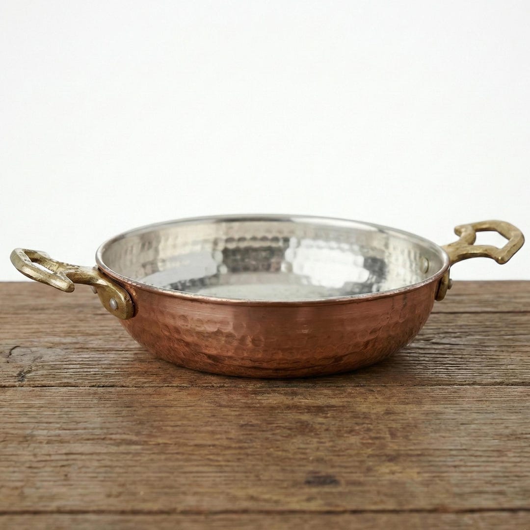 Handmade Pan Handmade Hammered Copper Pan Set | Traditional Turkish Omelette Skillet ...