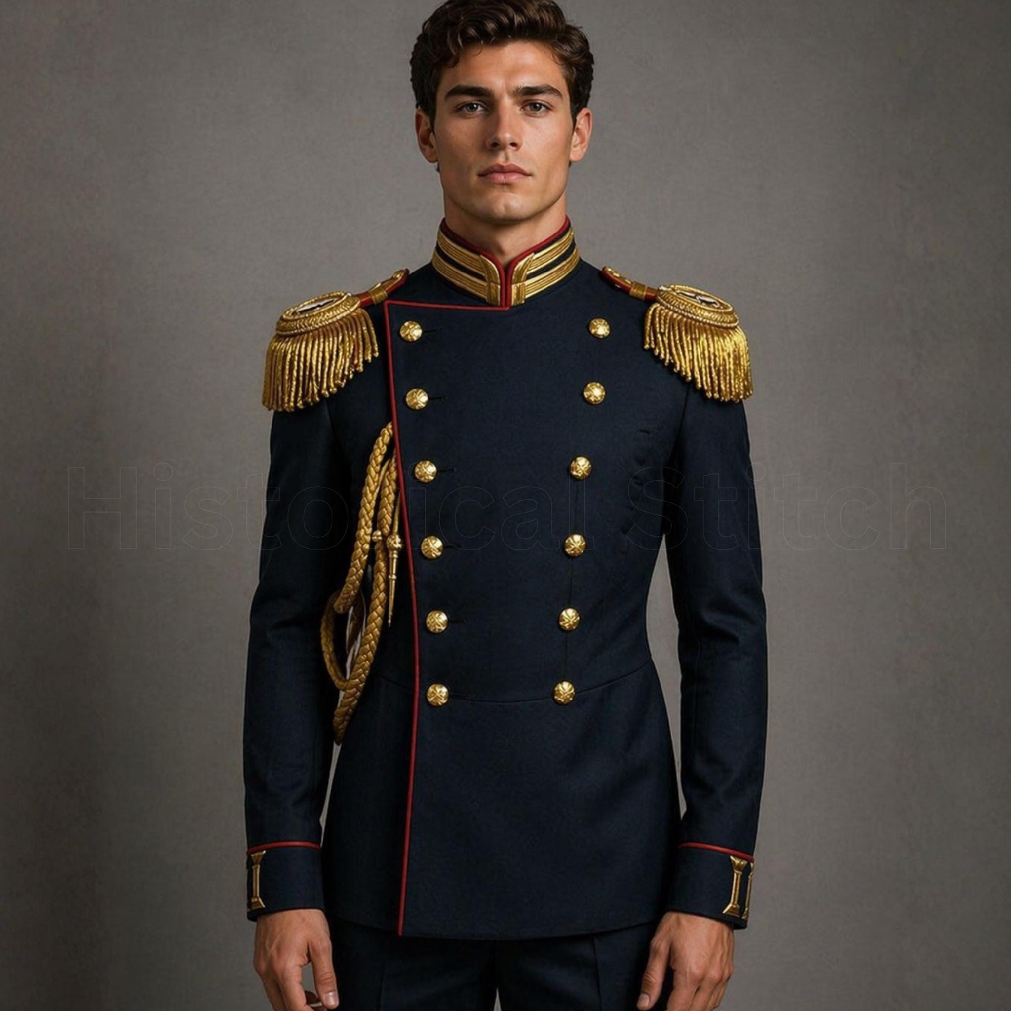 green emerald velvet dress Army Service Uniform (ASU) Gold Trouser Braid main image 1