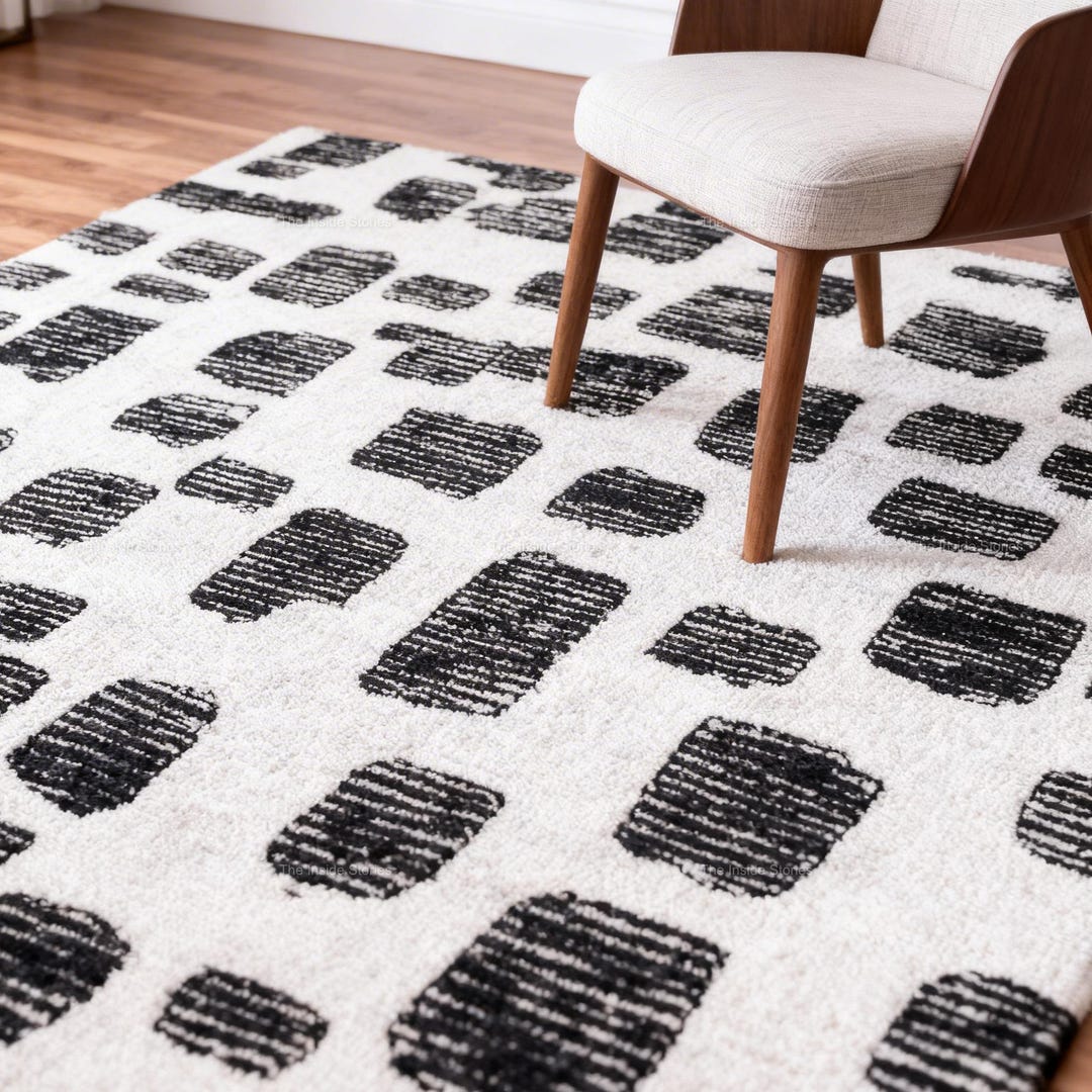 Hand Tufted Area Rug, Abstract Organic Pattern Carpet, Modern ...