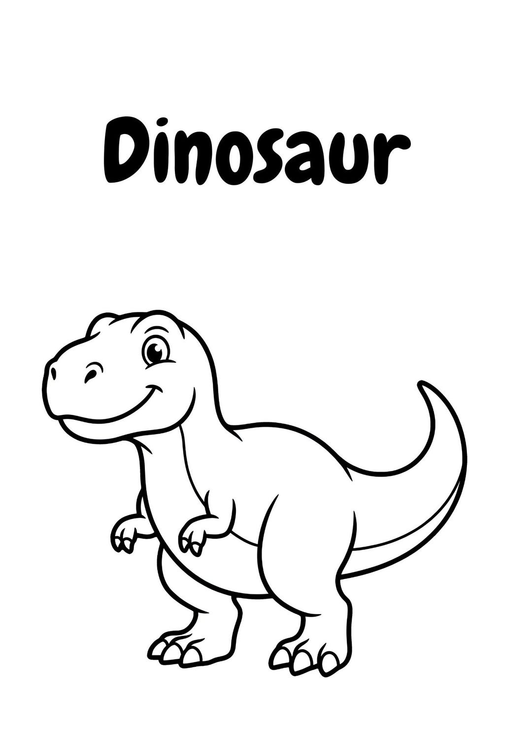Fun Dinosaur Coloring Page for Kids – Printable PDF - Etsy