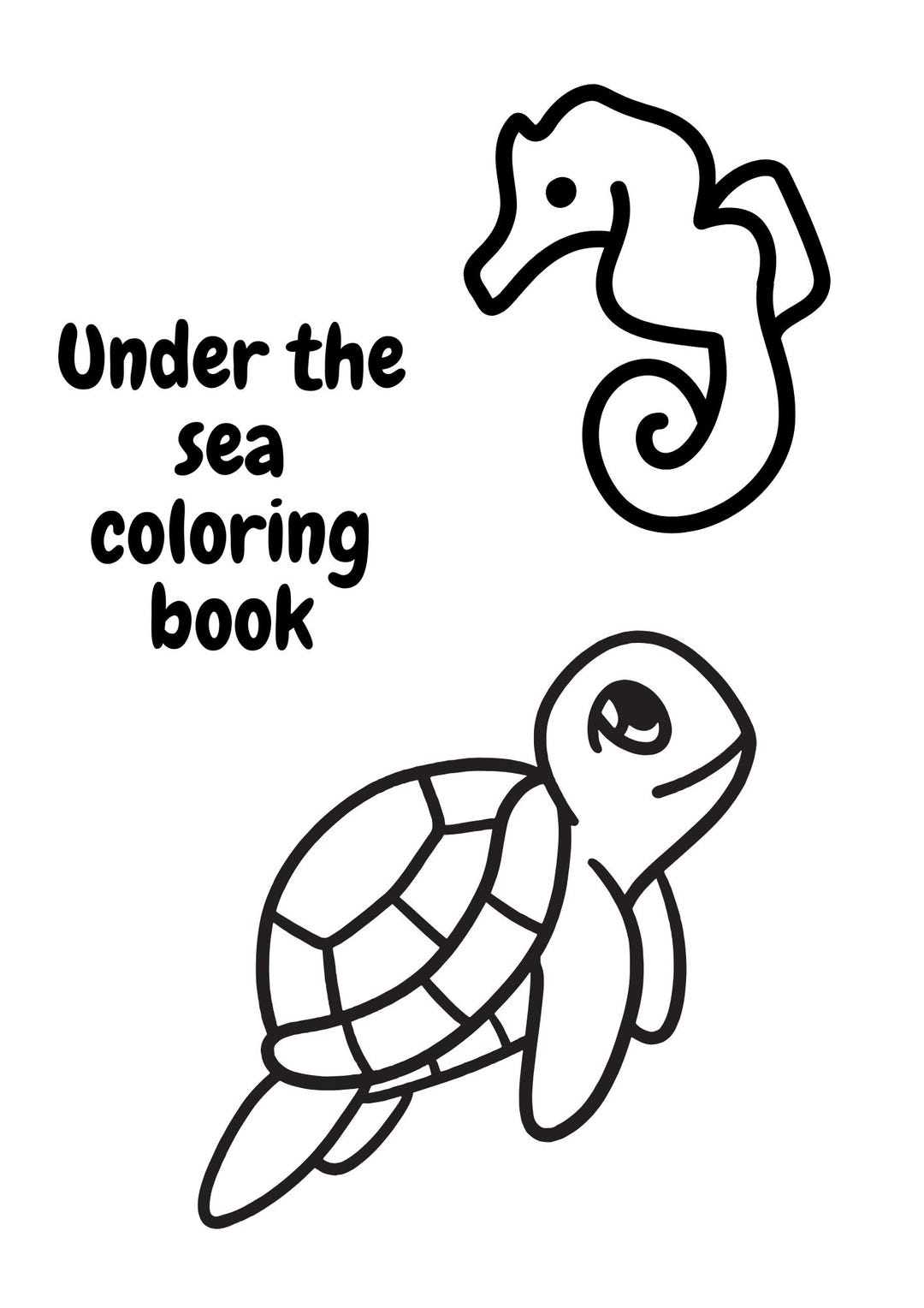 Under the Sea Coloring Pages for Kids | Ocean Animals Printable Book ...
