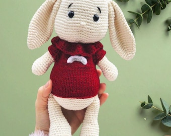 Crochet Bunny Pattern PDF, Amigurumi Bunny Doll Pattern, Cute Rabbit Toy Crochet Pattern, Beginner Friendly Digital Download