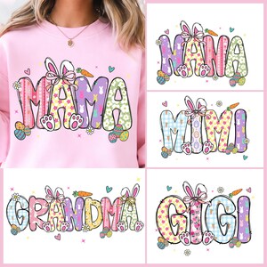Coquette Easter Mama Bundle, Easter PNG, Easter Nana Mimi Gigi png, Easter Day, Easter Bunny Png, Mama Easter Png, Easter Day Png