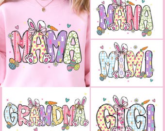 Coquette Easter Mama Bundle, Easter PNG, Easter Nana Mimi Gigi png, Easter Day, Easter Bunny Png, Mama Easter Png, Easter Day Png