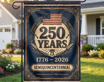 Drapeau de jardin des États-Unis, 250 ans, avec passe-tringle, décoration patriotique de cour de ferme, 1776-2026, célébration du 4 juillet