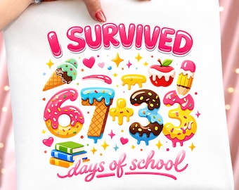 I Survived 100 Days Of School Png, I Survived 67 Days Of School Png, 67 33 Days of school Png