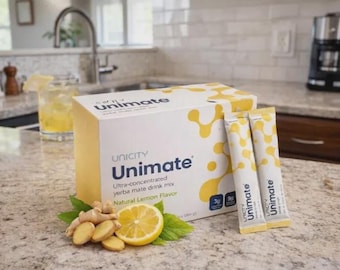 Unimate Natural Lemon Yerba Mate Drink Mix: Metabolism Support