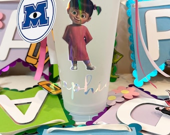 Personalize cup with lid and straw