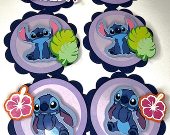 Stitch Cup-Cake Toppers/ Birthday Party Supplies