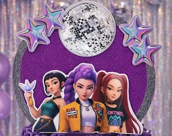 K POP Glitter cake topper basic