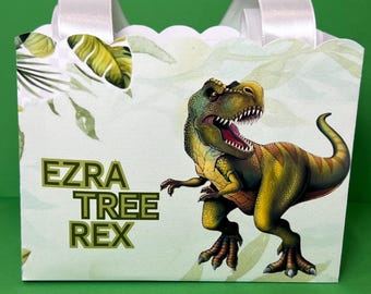 Dinosaur Custom Candy Bag/ Personalized Party Favor Box