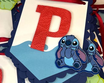Stitch Banner Birthday Guirnalda De Cumple