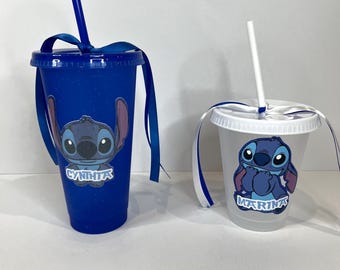 Stitch Personalize Cups/ Reusable Birthday Cups/ Tumbler with name