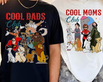 Comfort Colors® Retro Cool Dad & Mom Club Disney Shirt, Goofy Mufasa Triton Tee, Funny Best Parents Family Matching Trip 2026, Disney Couple