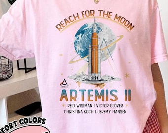 Artemis II Shirt, NASA Artemis Mission Tee, Space Exploration Reach For The Moon Shirt, NASA Fan Gift