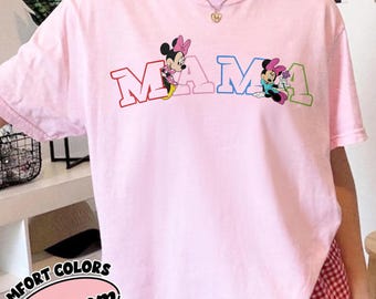 Comfort Colors® Disney Minnie Mama Shirt, Minnie Disney Mom Shirt, Minnie Mama Tee, Disney Mommy Birthday Shirt, Disney Family Trip Tee,Gift