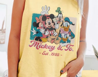 Mickey & Co Tank, Mickey And Friends Top, Disney Summer Top, Disney Trip Tank Top, Matching Disney Tops, Disney Family Tank
