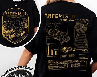 Artemis II Rocket Launch shirt, Artemis 2 Journey Around the Moon Tee, Space Exploration