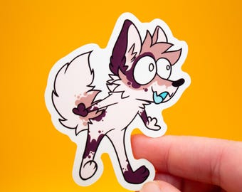 Mawlamute Piebald Vinyl Sticker - VRChat Furry Wolf