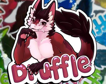 Druffle Vinyl Sticker - VRChat Furry Avatar Sticker