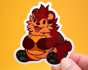 Callisto Bear Vinyl Sticker - VRChat Avatar Fluffy Bear