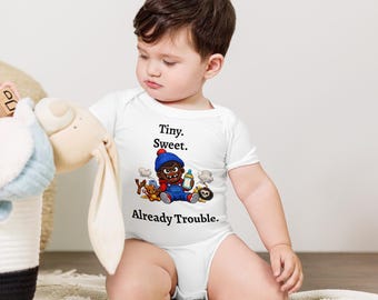 Body per neonati Tiny Sweet Already Trouble – Morbido cotone, pezzo unico – Completo per neonati