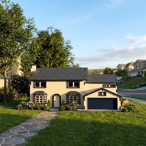 Digital Laser Cut Miniature House Model File 4mm, 3D Architectural Model Template