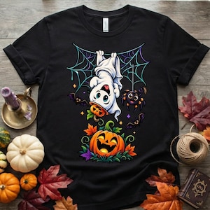 Spooky Cute Halloween Graphics Bundle, Kawaii Ghost and Pumpkin Clipart, Pastel Spooky Vector Illustrations for POD, Digital Downloads