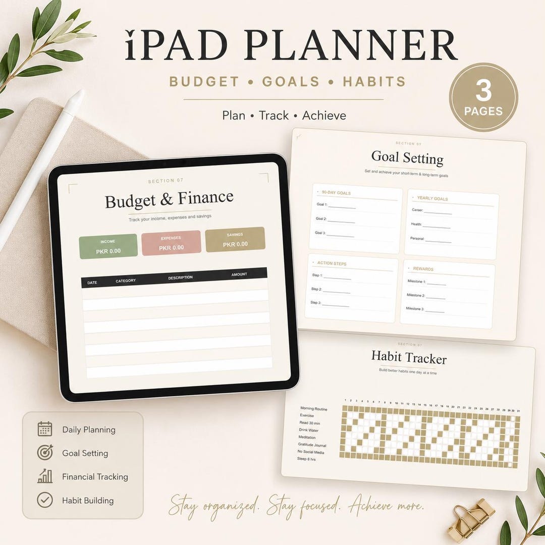 Portrait Digital Planner 2026 2027 2028 Undated Goodnotes, Notability ...