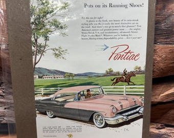 1955 Pontiac Ad | Star Chief, Chieftain, America's Dressed Car Original Print