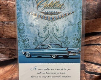1961 Cadillac Ad Print Sixty-Two Coupe Van Cleef Arpels Jeweled V Crest Vintage
