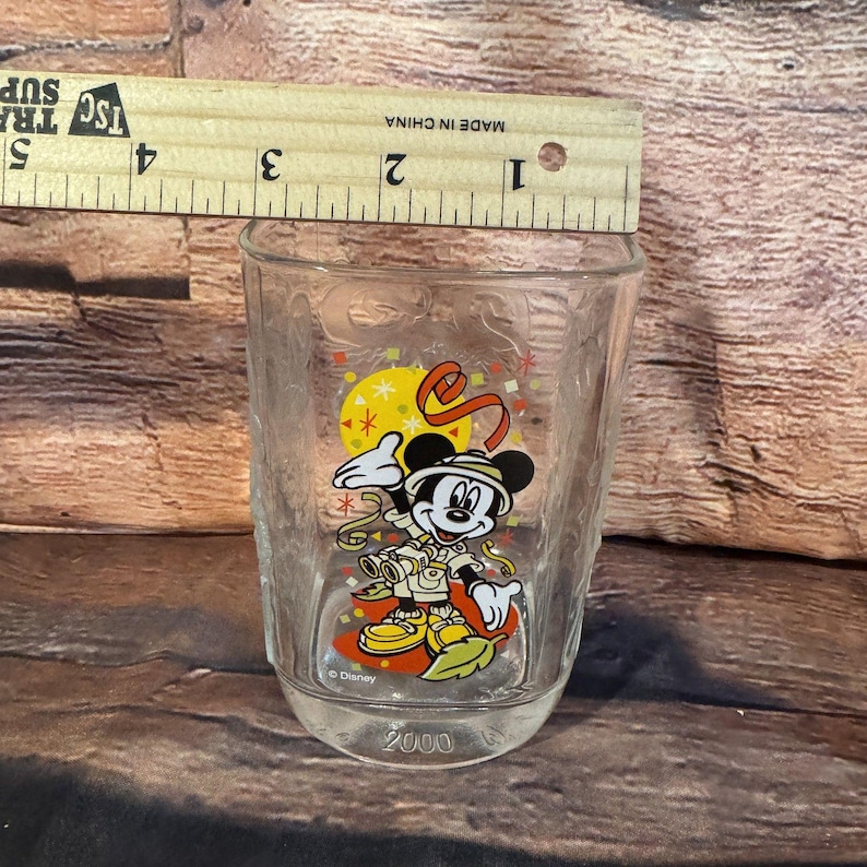 Vintage 2000 Disney World Mickey Mouse Animal Kingdom McDonald's Glass Tumbler image 8
