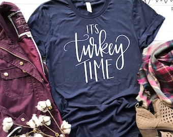 It's Turkey Time SVG file, Hand Lettered SVG, Fall SVG, Thanksgiving svg, Cricut svg, silhouette svg