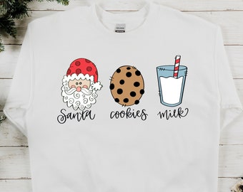 Santa Cookies Milk PNG, Santa clipart, Santa Sublimation, Christmas sublimation, Christmas PNG, Santa PNG