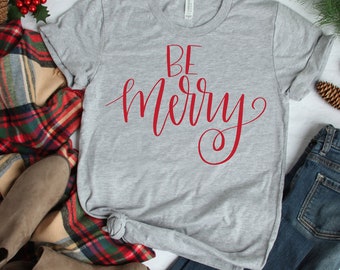 Be Merry SVG, Merry Christmas SVG file, Hand Lettered svg, Christmas SVG, Cricut svg, silhouette svg