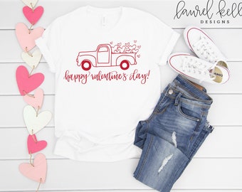 Happy Valentine's Day Truck SVG file, Hand Lettered SVG, Fall SVG, Cricut svg, silhouette svg