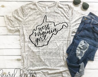 West Virginia Girl SVG file, West Virginia SVG, Hand Lettered svg, Cricut SVG, Silhouette svg