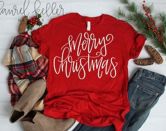 Merry Christmas SVG file, Hand Lettered SVG, Christmas SVG, Cricut svg, silhouette svg