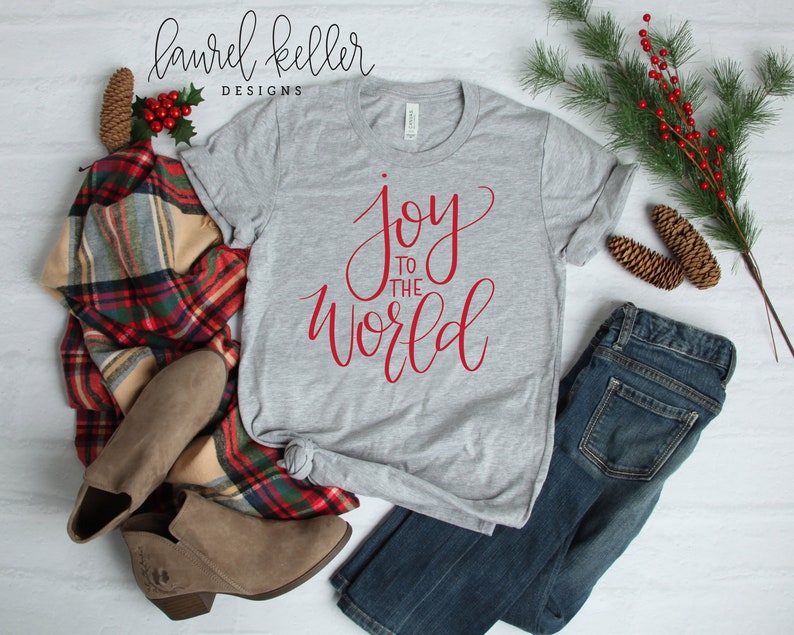 Joy to the World SVG, Merry Christmas SVG file, Hand Lettered svg, Christmas SVG, Cricut svg, silhouette svg image 1