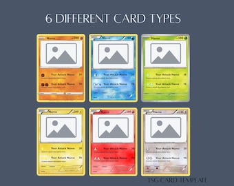 Anpassad Pokémon-kortmall, redigerbart TCG-kort, personligt samlarkort, Pokémon-kort, Pokémon-födelsedag, Pokémon-firande, kortpaket.