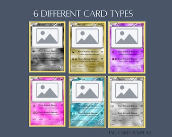 Plantilla de carta Pokémon personalizada V2, carta TCG editable, carta coleccionable personalizada, carta Pokémon, cumpleaños Pokémon, celebración Pokémon, paquete de cartas