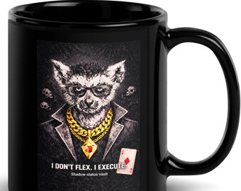 Edgy Lemur Coffee Mug – Streetwear Animal Art, Hustler Gift