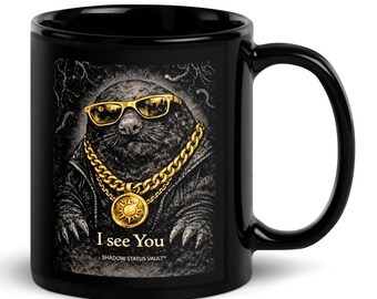 Gangster Mole Coffee Mug – Edgy Street Art, Gift for Coffee Lover