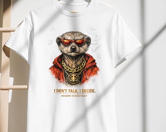 Meerkat Streetwear T-Shirt – Urban Animal Graphic Tee with Quote