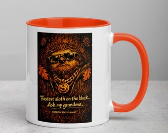 Sarcastic Sloth Coffee Mug – Funny Urban Animal Art Cup