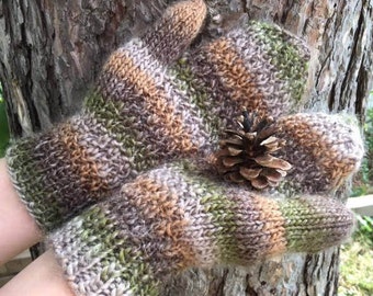 KNITTING PATTERN - Earth mittens (toddler, child, adult sizes)