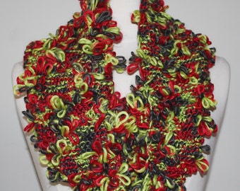 Multicolor knit infinity scarf