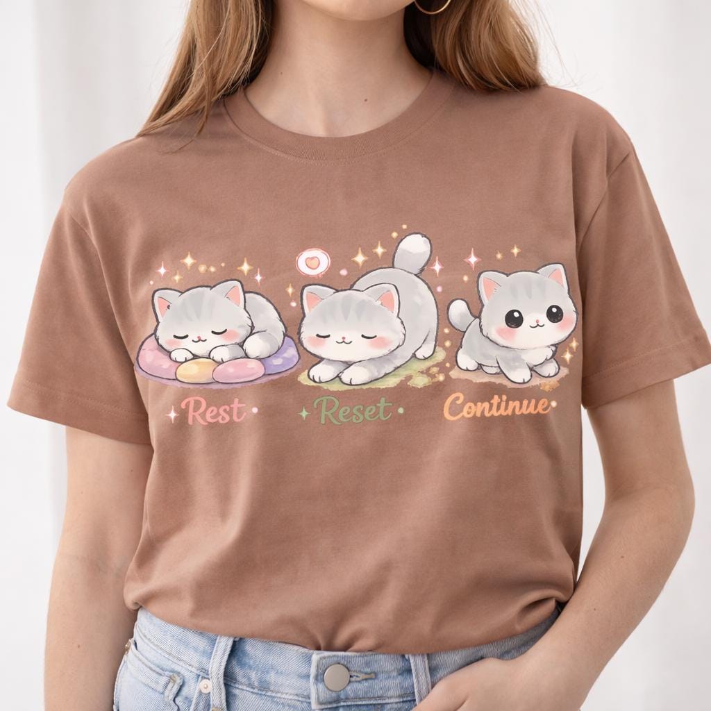 Mental Health Cat PNG Bundle, Kawaii Self Care Quotes Clipart (digital ...