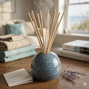 Handmade stoneware ceramic scents diffusers/vasetti diffusore profumo ambiente in ceramica gres fatto a mano