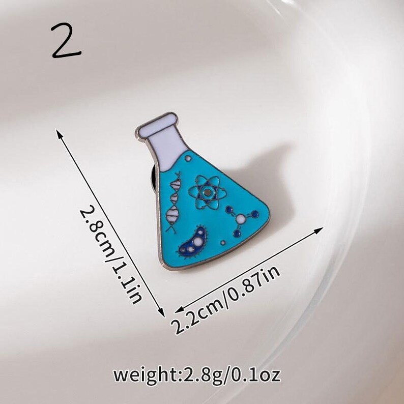 Science Enamel Pins Set, Chemistry Biology Pin, DNA Microscope Brooch ...